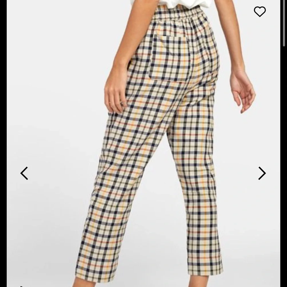 🔥 RVCA TETRAS PLAID HIGH RISE RETRO PANT FOR WOMEN 🔥 - Picture 7 of 12